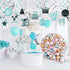 Sumind 30 Pcs Birthday Hanging Swirl Decorations, Teal Silver Black Blue Turquoise Foil Swirls Ceiling Decor for Girls