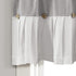 Lush Decor Linen Button Farmhouse Valance, 52" W x 18" L, Gray & White - Rustic Kitchen Valance For Windows - Pleated Color Block Design With Coconut Husk Button Detail - Kitchen Curtains Valance by Lush Decor