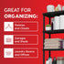 3-Shelf 150lb 33" 24" 12" IRIS USA Light Duty Plastic Storage Shelves, Capacity, H x W x D, Medium Modular Shelving