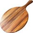 Acacia Wood Round Cutting Board with Handle - Versatile 16"x12" Wooden Charcuterie Board for Pizza, Bread, Cheese