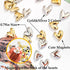 20PCS Gold Refrigerator Magnets, Cute Love Heart Decorative Magnets for Home Kitchen Office Whiteboard