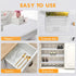 Viseeko Non-Adhesive Shelf Liner for Kitchen Cabinets, Strong Grip Marble Drawer Liner, Easy to Use (White, 11.8IN x