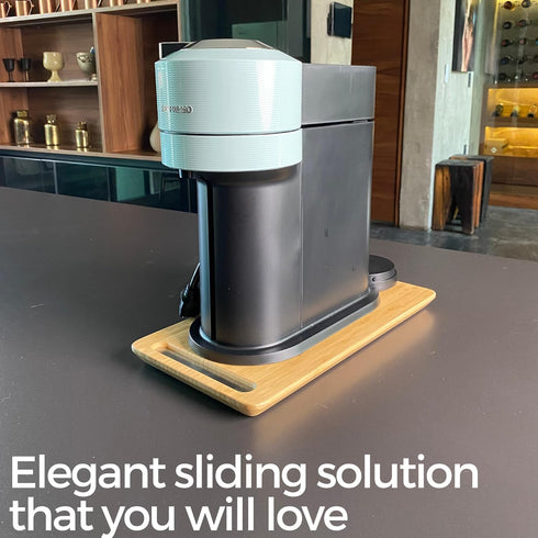 Ibyx Elegant Sliding Tray for Coffee Maker & Heavy Kitchen Appliances, Patent Pending, Rolling Appliance Tray