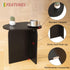 AWASEN Black Side Table, Small Triangle End Table Living Room, Modern Accent Table with Unique Tabletop, Mini Bedside