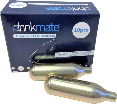 8g CO2 10, DrinkMate Soda Chargers, Box of Silver, Standard