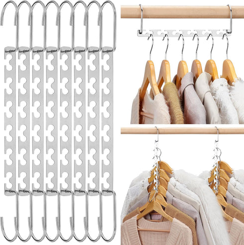 HOUSE DAY Space Saving Hangers, 20 Pack Heavy Duty Hanger Organizer, Closet Space Saver