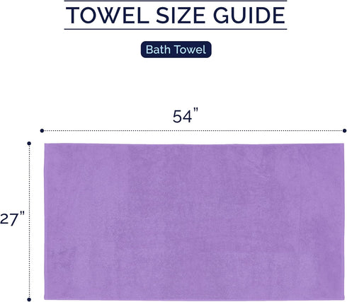 2 Pack Set 27 54 inch, 100% 2PC Set Elegant Comfort Premium Turkish Cotton Bath Towel - x Luxurious Hotel Spa Quality