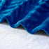 Whale Flotilla Flannel Fleece Throw Blanket, Soft Velvet Lightweight Plush Chevron Design, 50x60 Inch, Royal Blue