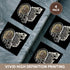 3dRose Steampunk Gothic Faux Metal Skull Image-Ceramic Tile Coasters, Set of 4