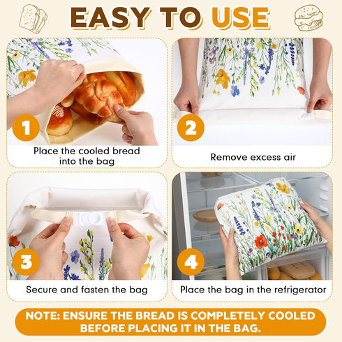 Yiyiring 2 13 17 Pcs Beeswax Bread Bags for Sourdough Reusable x Large Bread Bags with Improved Beeswax Coating Food