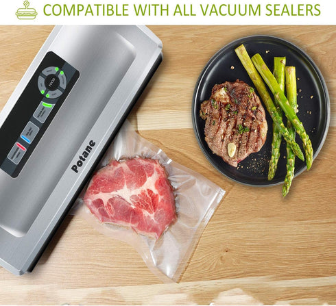 Vacuum Sealer Bags, Heavy Duty Commercial Grade, Precut 150 Gallon 11x16, Quart 8x12, Pint 6x10, Smell-Proof, Puncture