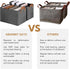 GRANNY SAYS Closet Storage Bins, Large Dark Gray Organizer Storage Baskets, 4-Pack for Bookshelf