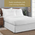 Luxury Hotel Tailored Bed Skirt, Box Pleats, Twin Size, 14 Inch Drop, White