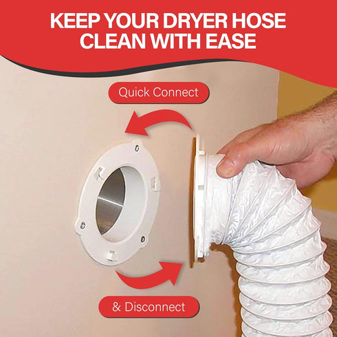 Dryer Dock Dryer Vent, 6" for 4" Tubes, White