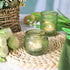 12pcs Assorted Green Votive Candle Holders for Wedding Table Decorations, Glass Tea Lights Candle Holder for Bridal