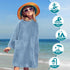 7-10 SUN CUBE Hooded Towel Robe for Kids, Zip Up Swim Parka Beach Cover Up for Girls Boys, Surf Poncho Changing Bath