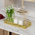11 Inch Gold Bathroom Vanity Tray, Small Decorative Countertop Organizer for Perfume, Makeup, Cosmetic Jewelry