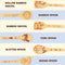 Wooden Cooking Spoons Set of 7 Pieces, Magical Bamboo Kitchen Utensils with Engraved Patterns, Magic Cooking Spoons Mom