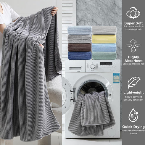 4 Set 35"x70"Oversized Piece Bath Towel Bath Towel for Bathroom Ultra Soft Fluffy Extra Large Bath Sheet Luxury Premium
