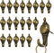 20 Pcs Zinc Alloy Pushpin Hook Hanger, Reusable Hanging Hooks in Bronze