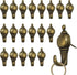 20 Pcs Zinc Alloy Pushpin Hook Hanger, Reusable Hanging Hooks in Bronze