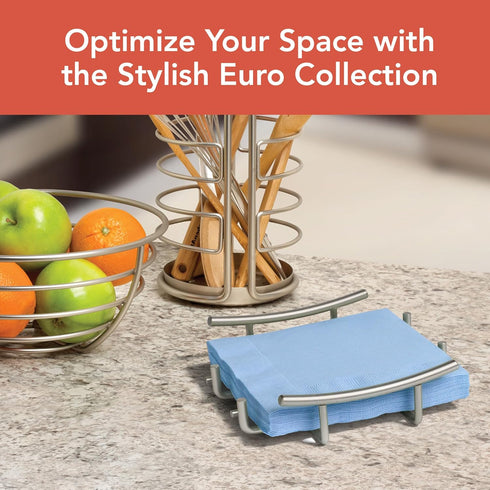 Spectrum Diversified Euro Flat Paper Napkin Holder, Kitchen Décor & Organization