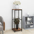 NOAMOO 32 inch Tall Metal Wood Plant Stand, Tier Potted Plant Shelf for Indoor, Flower Pot Holder for Corner Living