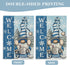 Welcome Winter Gnome Decorative Garden Flag, Blue Christmas Holiday Seasonal Burlap, 12 x 18 Double Sided Yard Decor