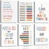 6Pcs Educational Growth Mindset Canvas Wall Art Kids Mental Health Therapy Paintings