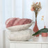 Tache Pink Heart Shaped Pillow - Faux Fur White Fleece, Super Soft Stuffed Light Blush Dusty Rose Pillow 16x14