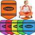 AKAIXI 6pcs Crayon Carpet Seats for Classroom 14X17 Inch Colorful Floor Mat Small
