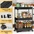 3 SPACEKEEPER Rolling Storage Cart Tier Bathroom Cart Organizers with Wheels Laundry Room Organization Mobile Shelving