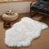Ashler Faux Fur Rug, Fluffy White Small Sheepskin Rug, Ultra Soft 2x3 Ft Mat, Machine Washable Shag Mats for Nursery,