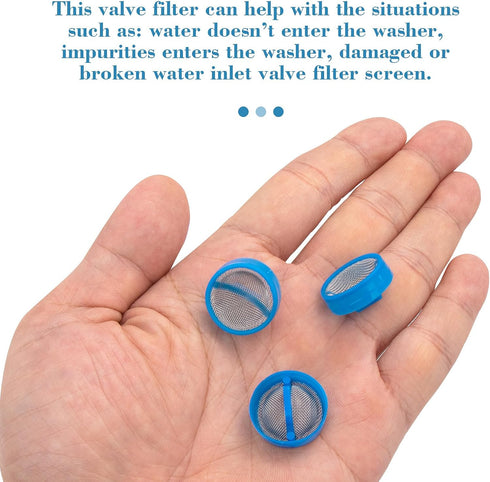 4pcs Water Inlet Valve Filter for Washer, Washing Machine Water Filter Screen, Replacement Repair Kit for Haier
