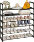 Calmootey 6-Tier Shoe Rack, Tall Large Capacity 30 Pairs Shoes Storage Organizer,