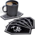 GOTHELIA 5 Piece Set Cobra Skull Head Coffin Shaped Coasters by - Coffee