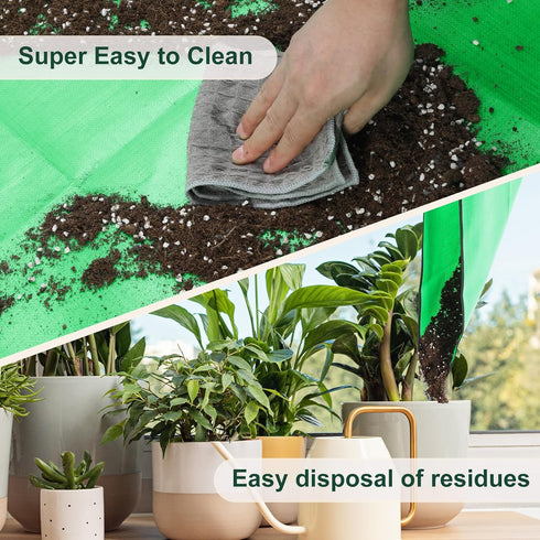 bukmialy 39.5"x29.5" Super Thick Repotting Mat for Indoor Plants - Tear-Resistant, Foldable, Double-Sided Waterproof