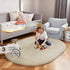 4x6 Ophanie Oval Ivory Rugs for Bedroom Living Room, Fluffy Fuzzy Furry Carpet, Plush Soft Shaggy Bedside Indoor Floor