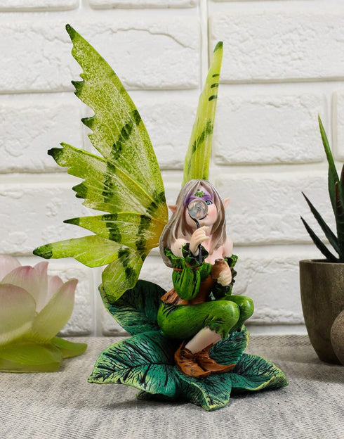 Ebros Mythical Goddess Green Earth Pixie Dust Fairy Statue, 6" Tall Whimsical Tribal Gaia Faerie Sculpture