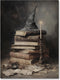 Vintage Dark Academia Halloween Canvas Wall Art Poster - Gothic Victorian Witchy Creepy Haunted House Art, 12x16in