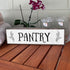 Kitchen Wood Signs, Medium - Wood and Metal, Pantry