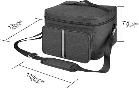 Toaster Storage Bag - Dark Grey, Compatible with 4 Slice Toasters, Portable Storage Bag with Zipper for Extra