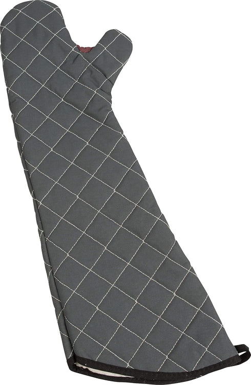 BestGuard Commercial Heat Protection Oven Mitts by Carlisle FoodService Products, 24" Length, Black, Up to 450° F (Pair)