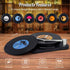 Valdivia Funny Retro Vinyl Record Coasters - 6 Pcs Music Coasters for Drinks, Bars, Party, Birthday Gifts, Home Decor