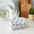 Set, 12x12, 6 DII Scrubber Dishcloths Collection Windowpane Dishrag White/Nautical Blue Stripe, Piece
