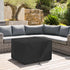32W 32D 18H, SunPatio Outdoor Ottoman Cover, Waterproof Square Coffee Table Cover, Patio Furniture Side Table Cover