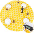 UMINEUX Round Fitted Vinyl Tablecloth with Elastic Edged & Flannel Backing - Waterproof Round Table Cover for Indoor