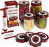 Fermenting Lids Kit for Wide Mouth Mason Jars, 4 Waterless Airlock Lids, Easy Grip with Oxygen Pump, Tracks Ferment Date