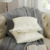 GIGIZAZA Decorative Couch Pillow Covers, Set of 2, 24 x 24 White Thick Cushion Pillows for Sofa