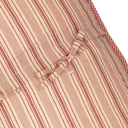 VHC Brands Sawyer Mill Red 100% Cotton Decorative Patchwork Standard Pillow Cover Sham 21x27